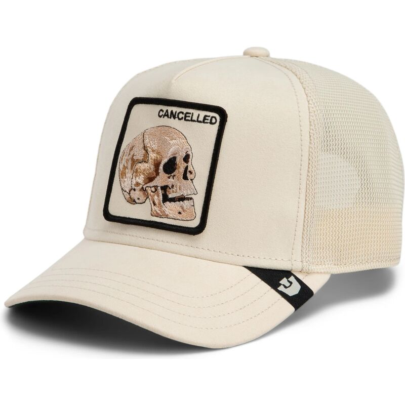 gorra-trucker-beige-calavera-suede-cancelled-skull-microsuede-the-farm-de-goorin-bros