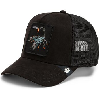 Gorra trucker negra escorpión Suede Scorpion Microsuede The Farm de Goorin Bros.