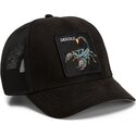 gorra-trucker-negra-escorpion-suede-scorpion-microsuede-the-farm-de-goorin-bros