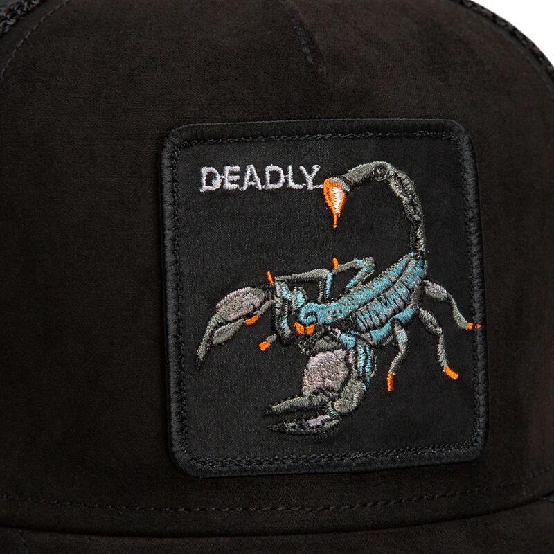 gorra-trucker-negra-escorpion-suede-scorpion-microsuede-the-farm-de-goorin-bros