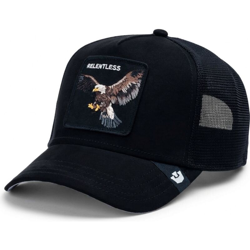 gorra-trucker-negra-aguila-suede-relentless-eagle-microsuede-the-farm-de-goorin-bros