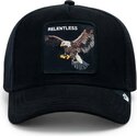 gorra-trucker-negra-aguila-suede-relentless-eagle-microsuede-the-farm-de-goorin-bros