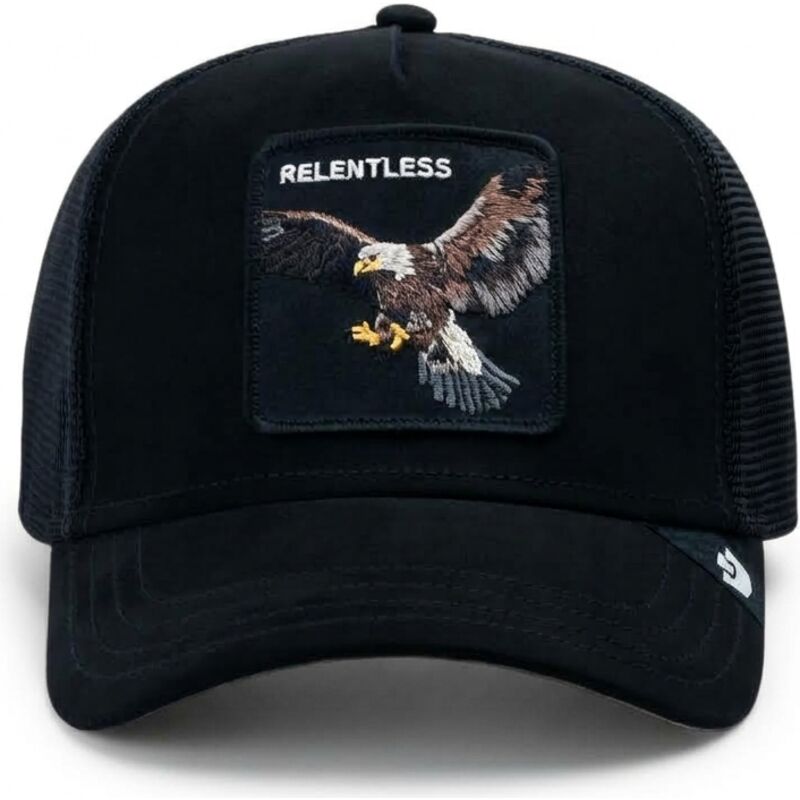 gorra-trucker-negra-aguila-suede-relentless-eagle-microsuede-the-farm-de-goorin-bros