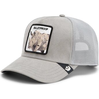 Gorra trucker gris rinoceronte Suede Rhino Microsuede Bulletproof The Farm de Goorin Bros.