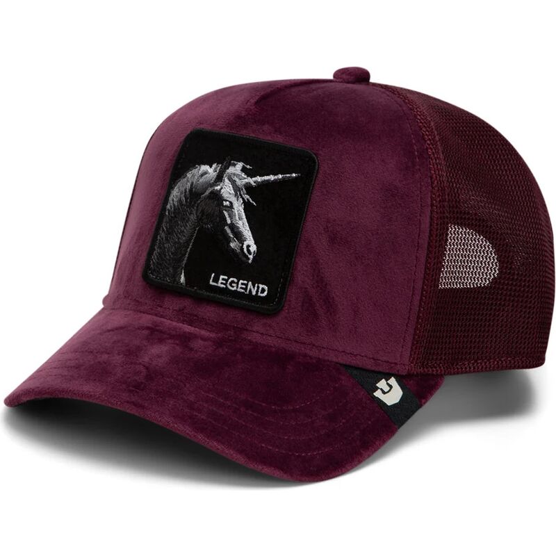gorra-trucker-granate-unicornio-velour-legend-the-farm-de-goorin-bros
