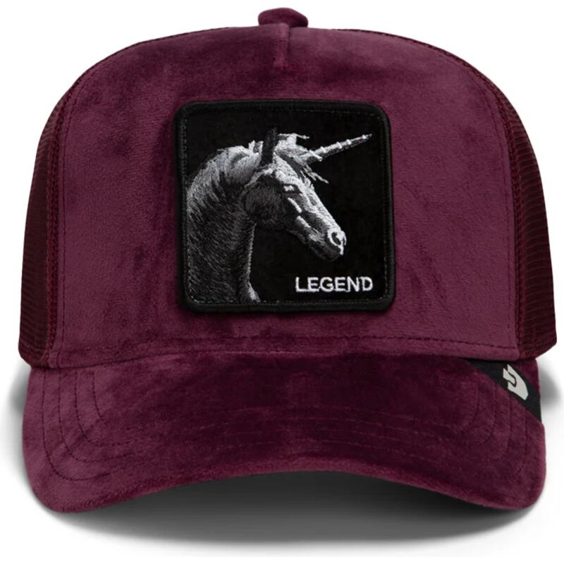gorra-trucker-granate-unicornio-velour-legend-the-farm-de-goorin-bros