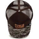 gorra-trucker-marron-y-camuflaje-perro-engraved-dog-camo-glitch-the-farm-de-goorin-bros