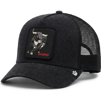 Gorra trucker negra toro Raging Denim After Dark The Farm de Goorin Bros.