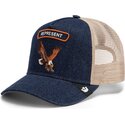 gorra-trucker-azul-marino-y-beige-aguila-represent-rocker-denim-after-dark-the-farm-de-goorin-bros