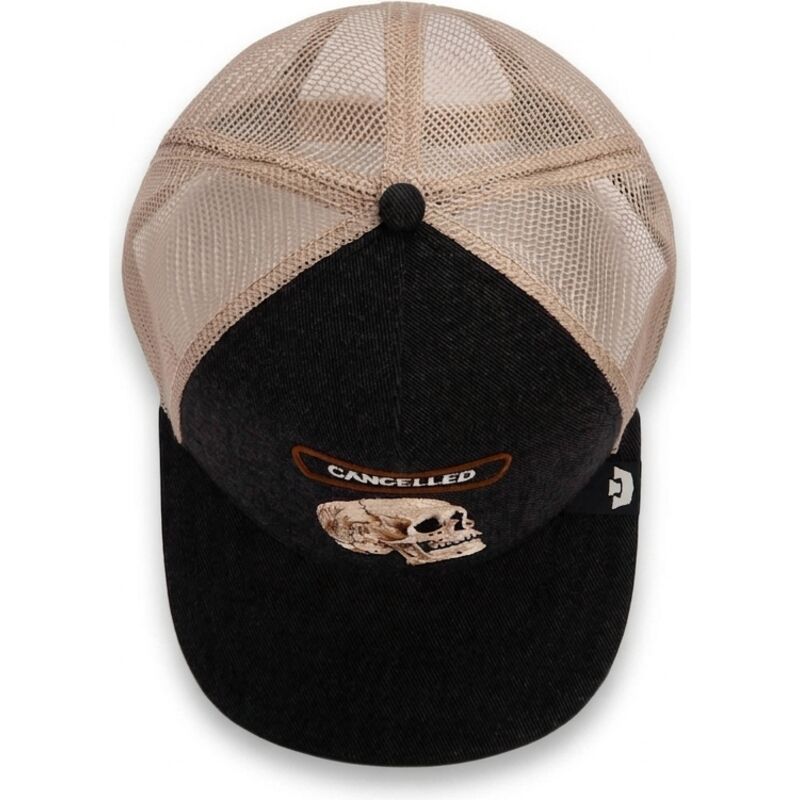 gorra-trucker-negra-y-beige-calavera-cancelled-rocker-denim-after-dark-the-farm-de-goorin-bros