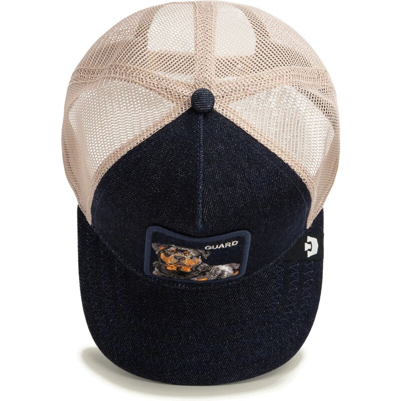 gorra-trucker-azul-marino-y-beige-perro-guard-denim-after-dark-the-farm-de-goorin-bros