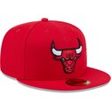 gorra-plana-roja-ajustada-59fifty-side-script-de-chicago-bulls-nba-de-new-era