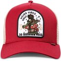 gorra-trucker-roja-y-beige-hft-do-nothing-club-weird-vibes-frog-de-djinns