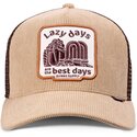 gorra-trucker-khaki-y-marron-hft-lazy-days-de-djinns