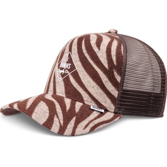 Gorra trucker marrón HFT Rubbertigerstripes de Djinns