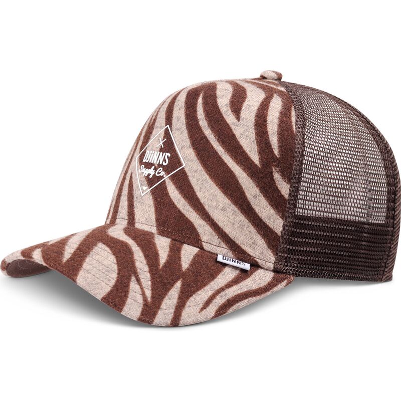 gorra-trucker-marron-hft-rubbertigerstripes-de-djinns
