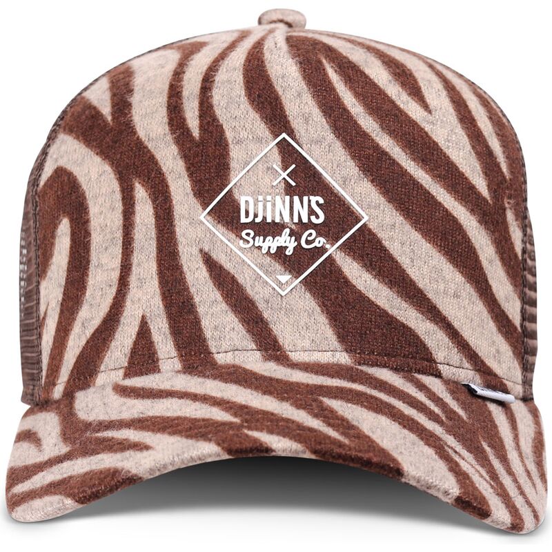 gorra-trucker-marron-hft-rubbertigerstripes-de-djinns