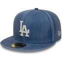 gorra-plana-azul-ajustada-59fifty-washed-de-los-angeles-dodgers-mlb-de-new-era