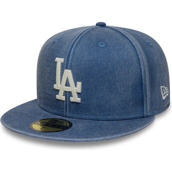 Gorra plana azul ajustada 59FIFTY Washed de Los Angeles Dodgers MLB de New Era