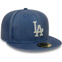 gorra-plana-azul-ajustada-59fifty-washed-de-los-angeles-dodgers-mlb-de-new-era