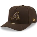 gorra-curva-marron-snapback-9fifty-a-frame-precurved-visor-pin-de-atlanta-braves-mlb-de-new-era