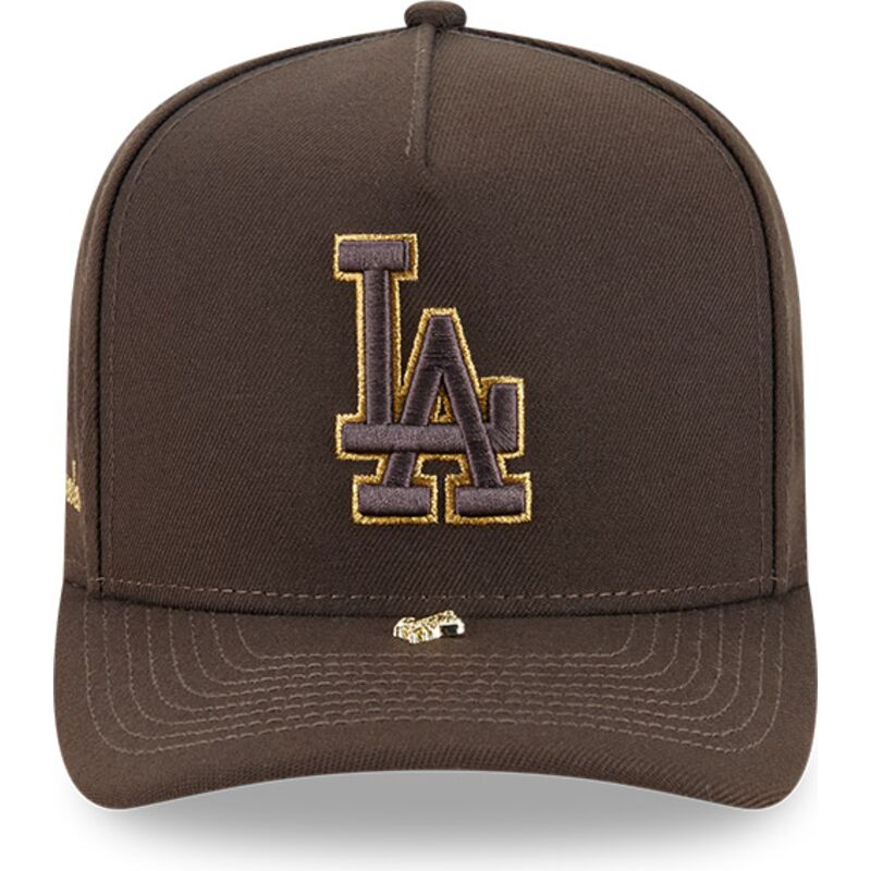 gorra-curva-marron-snapback-9fifty-a-frame-precurved-visor-pin-de-los-angeles-dodgers-mlb-de-new-era gorra-curva-marron-snapback-9fifty-a-frame-precurved-visor-pin-de-los-angeles-dodgers-mlb-de-new-era