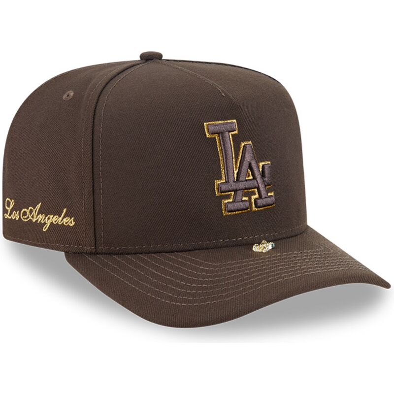 gorra-curva-marron-snapback-9fifty-a-frame-precurved-visor-pin-de-los-angeles-dodgers-mlb-de-new-era gorra-curva-marron-snapback-9fifty-a-frame-precurved-visor-pin-de-los-angeles-dodgers-mlb-de-new-era