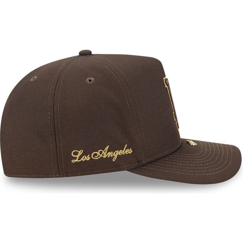 gorra-curva-marron-snapback-9fifty-a-frame-precurved-visor-pin-de-los-angeles-dodgers-mlb-de-new-era gorra-curva-marron-snapback-9fifty-a-frame-precurved-visor-pin-de-los-angeles-dodgers-mlb-de-new-era