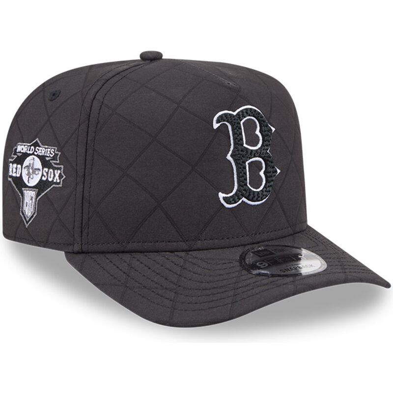 gorra-curva-negra-snapback-con-logo-negro-9fifty-a-frame-precurved-checkered-de-boston-red-sox-mlb-de-new-era gorra-curva-negra-snapback-con-logo-negro-9fifty-a-frame-precurved-checkered-de-boston-red-sox-mlb-de-new-era