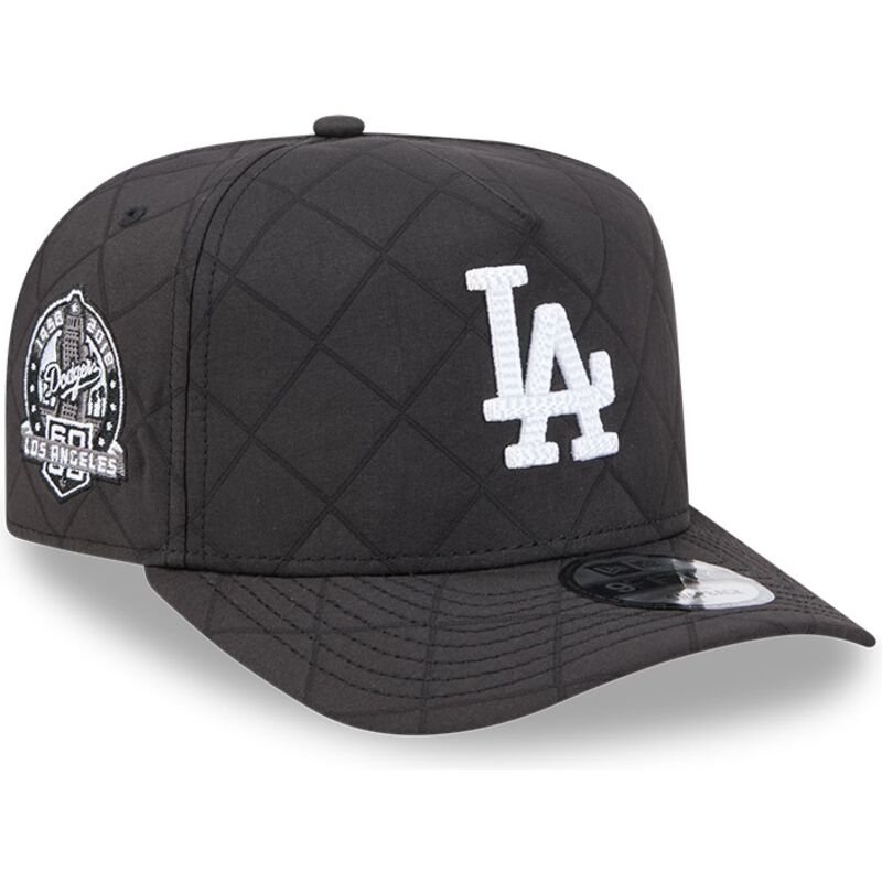 gorra-curva-negra-snapback-9fifty-a-frame-precurved-checkered-de-los-angeles-dodgers-mlb-de-new-era
