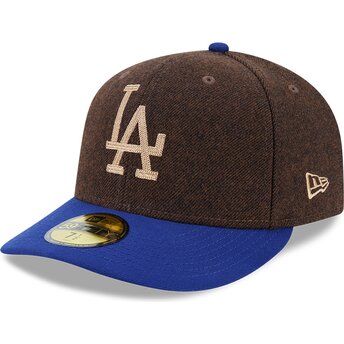 Gorra curva marrón y azul ajustada 59FIFTY Precurved de Los Angeles Dodgers MLB de New Era