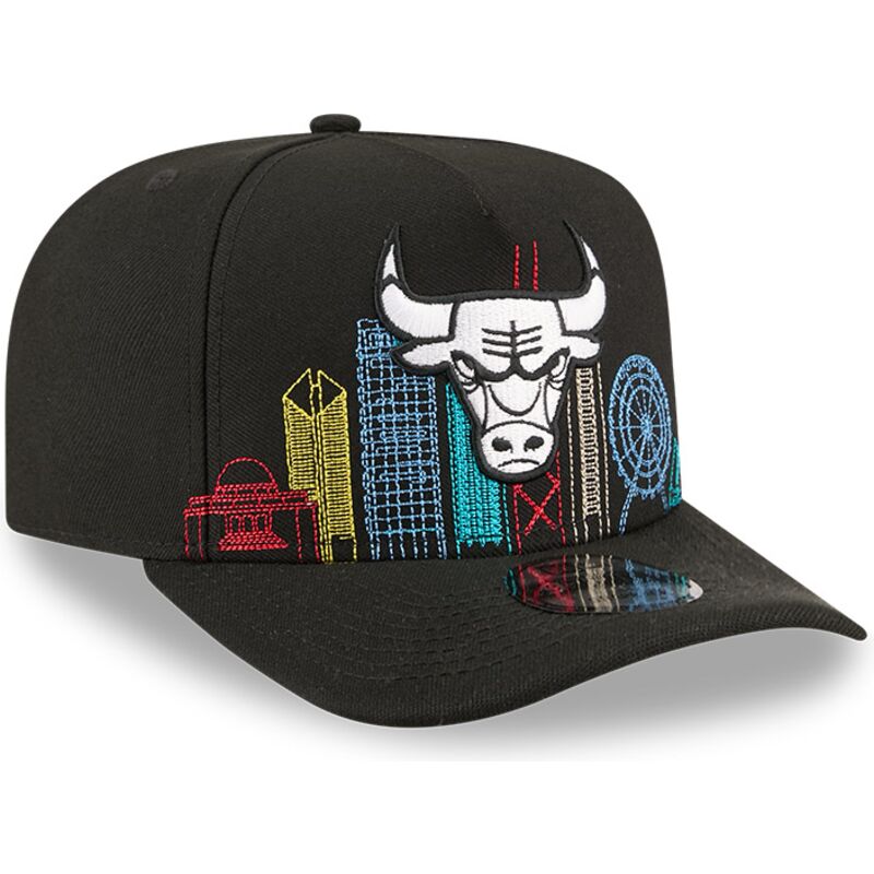 gorra-curva-negra-snapback-9fifty-a-frame-precurved-skyline-de-chicago-bulls-nba-de-new-era gorra-curva-negra-snapback-9fifty-a-frame-precurved-skyline-de-chicago-bulls-nba-de-new-era