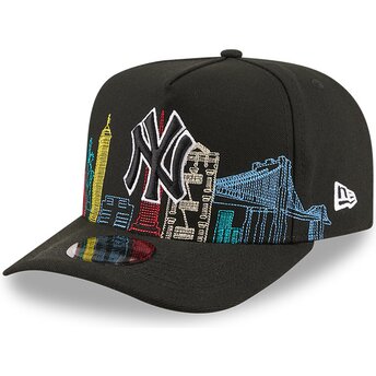 Gorra curva negra snapback 9FIFTY A Frame Precurved Skyline de New York Yankees MLB de New Era