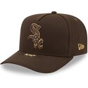 gorra-curva-marron-snapback-9fifty-a-frame-precurved-visor-pin-de-chicago-white-sox-mlb-de-new-era