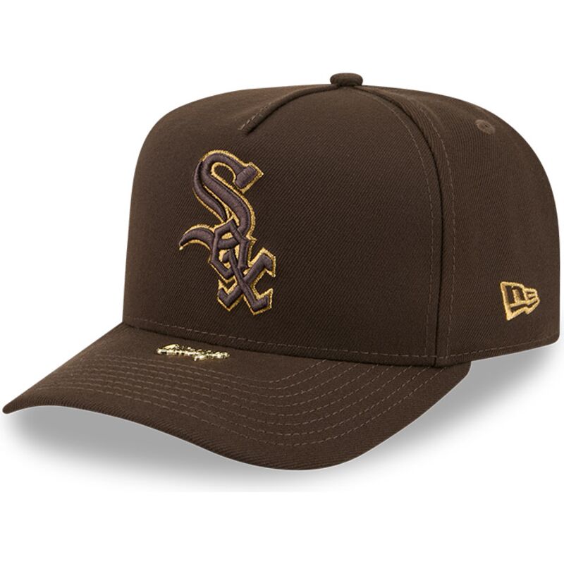 gorra-curva-marron-snapback-9fifty-a-frame-precurved-visor-pin-de-chicago-white-sox-mlb-de-new-era