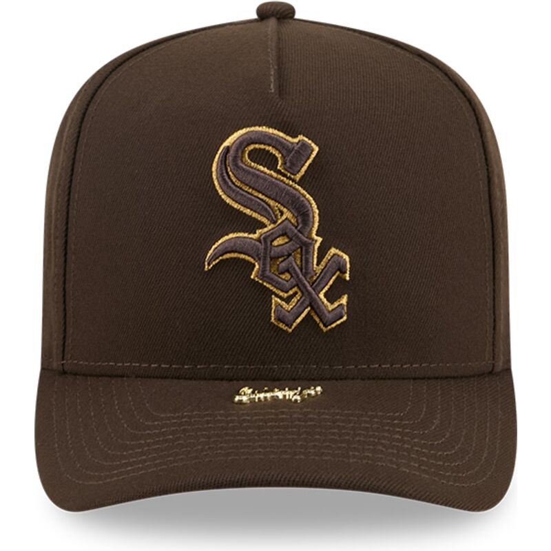 gorra-curva-marron-snapback-9fifty-a-frame-precurved-visor-pin-de-chicago-white-sox-mlb-de-new-era
