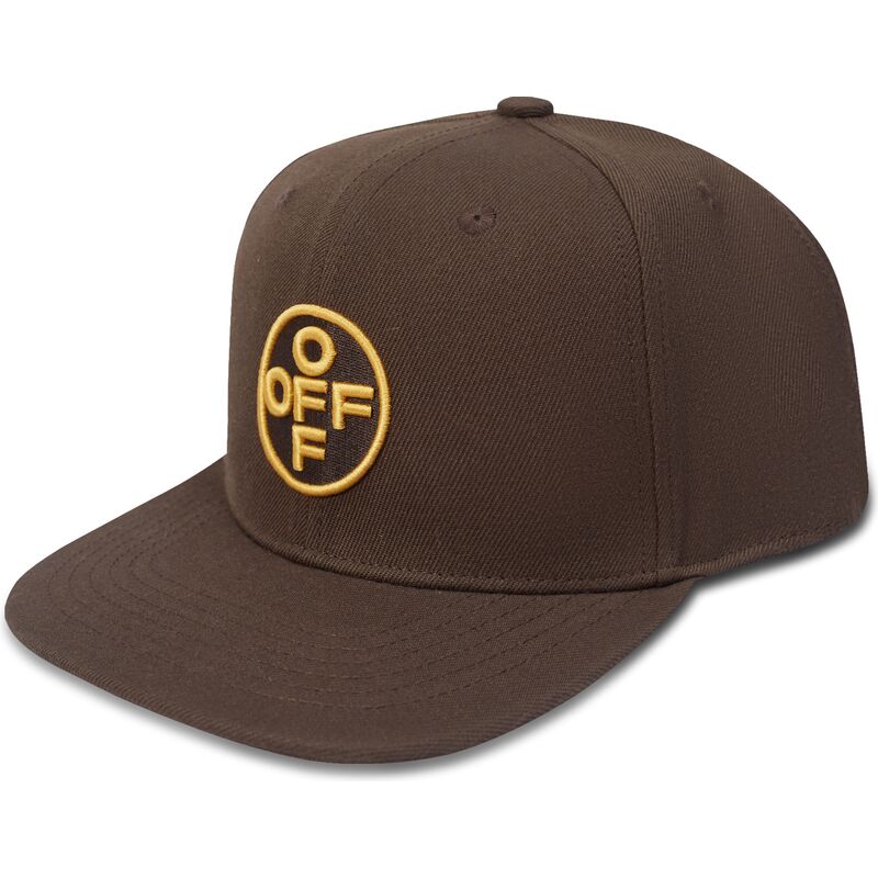 gorra-plana-marron-snapback-con-logo-amarillo-off-embroidered-twill-de-l-ab-c-o-off-white gorra-plana-marron-snapback-con-logo-amarillo-off-embroidered-twill-de-l-ab-c-o-off-white
