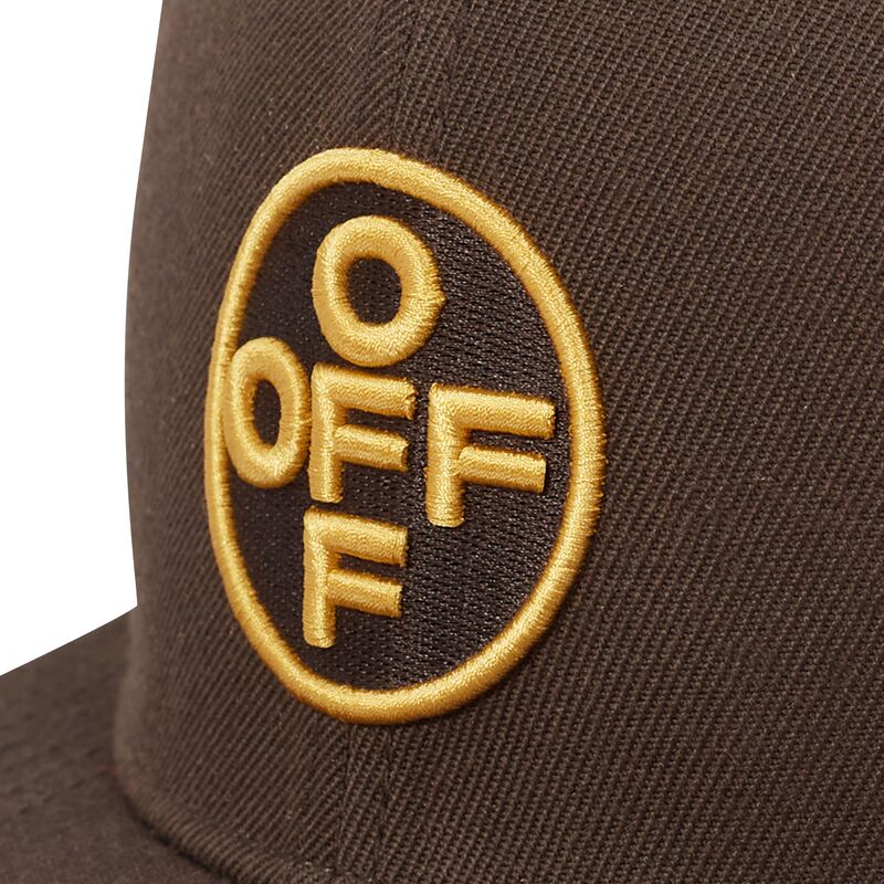 gorra-plana-marron-snapback-con-logo-amarillo-off-embroidered-twill-de-l-ab-c-o-off-white gorra-plana-marron-snapback-con-logo-amarillo-off-embroidered-twill-de-l-ab-c-o-off-white