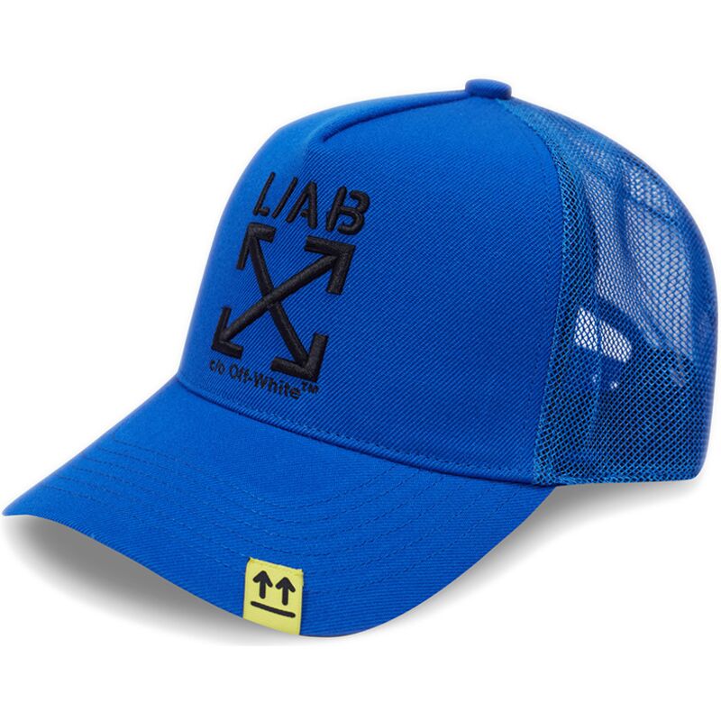 gorra-trucker-azul-con-logo-negro-clamp-arrows-de-l-ab-c-o-off-white gorra-trucker-azul-con-logo-negro-clamp-arrows-de-l-ab-c-o-off-white