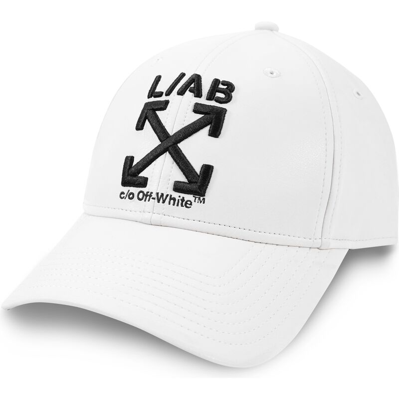 gorra-curva-blanca-ajustable-clamp-arrows-pu-leather-de-l-ab-c-o-off-white gorra-curva-blanca-ajustable-clamp-arrows-pu-leather-de-l-ab-c-o-off-white