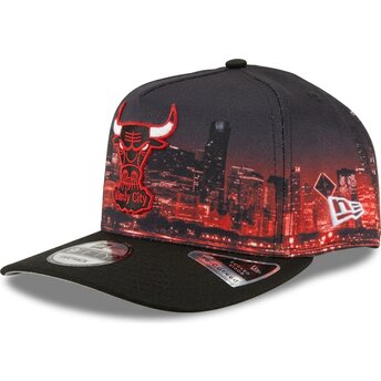 Gorra curva multicolor snapback 9FIFTY A Frame Precurved Skyline de Chicago Bulls NBA de New Era