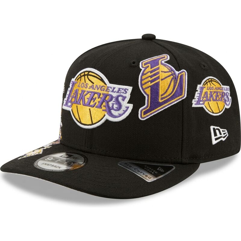 gorra-curva-negra-snapback-9fifty-a-frame-precurved-multi-patch-de-los-angeles-lakers-nba-de-new-era