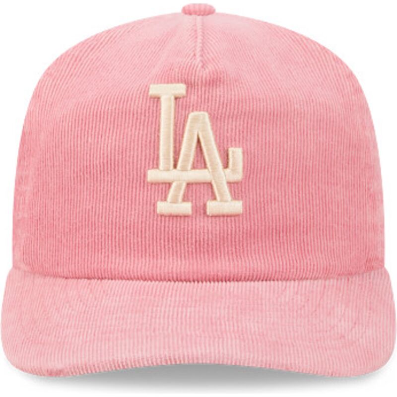 gorra-curva-rosa-ajustable-19twenty-precurved-corduroy-pastel-de-los-angeles-dodgers-mlb-de-new-era