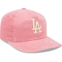 gorra-curva-rosa-ajustable-19twenty-precurved-corduroy-pastel-de-los-angeles-dodgers-mlb-de-new-era