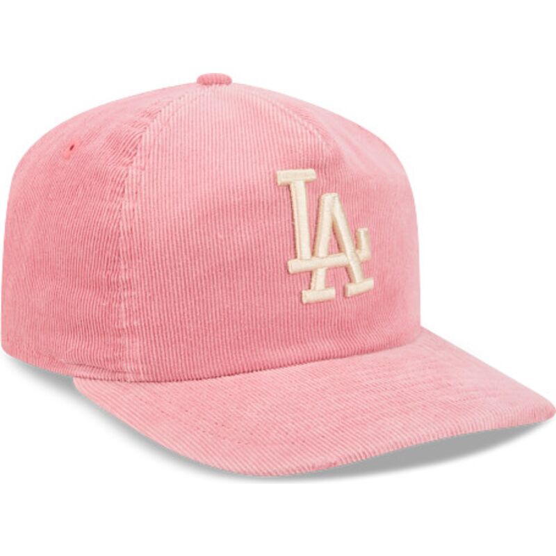 gorra-curva-rosa-ajustable-19twenty-precurved-corduroy-pastel-de-los-angeles-dodgers-mlb-de-new-era