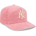 gorra-curva-rosa-ajustable-19twenty-precurved-corduroy-pastel-de-new-york-yankees-mlb-de-new-era