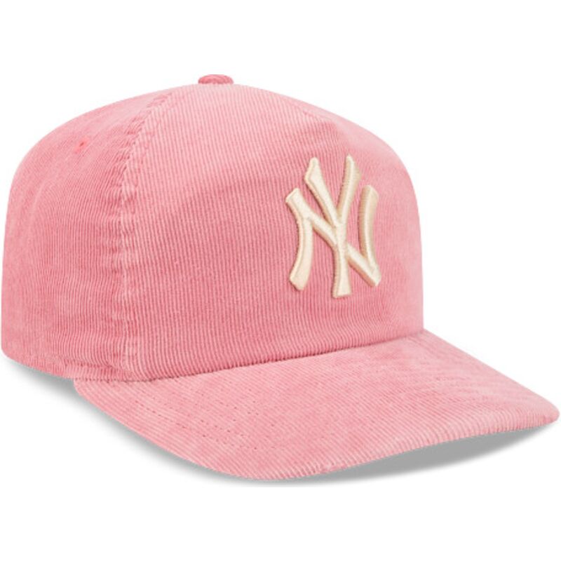 gorra-curva-rosa-ajustable-19twenty-precurved-corduroy-pastel-de-new-york-yankees-mlb-de-new-era