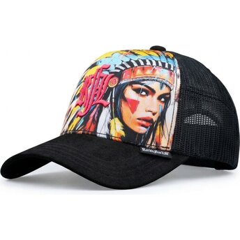 Gorra trucker negra Nº235 Apache de Rock’nFreeLife
