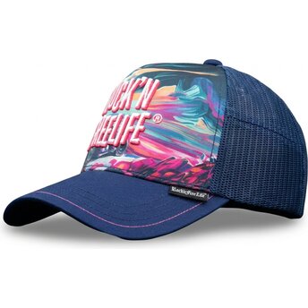 Gorra trucker azul N°243 Ride Or Die de Rock’nFreeLife