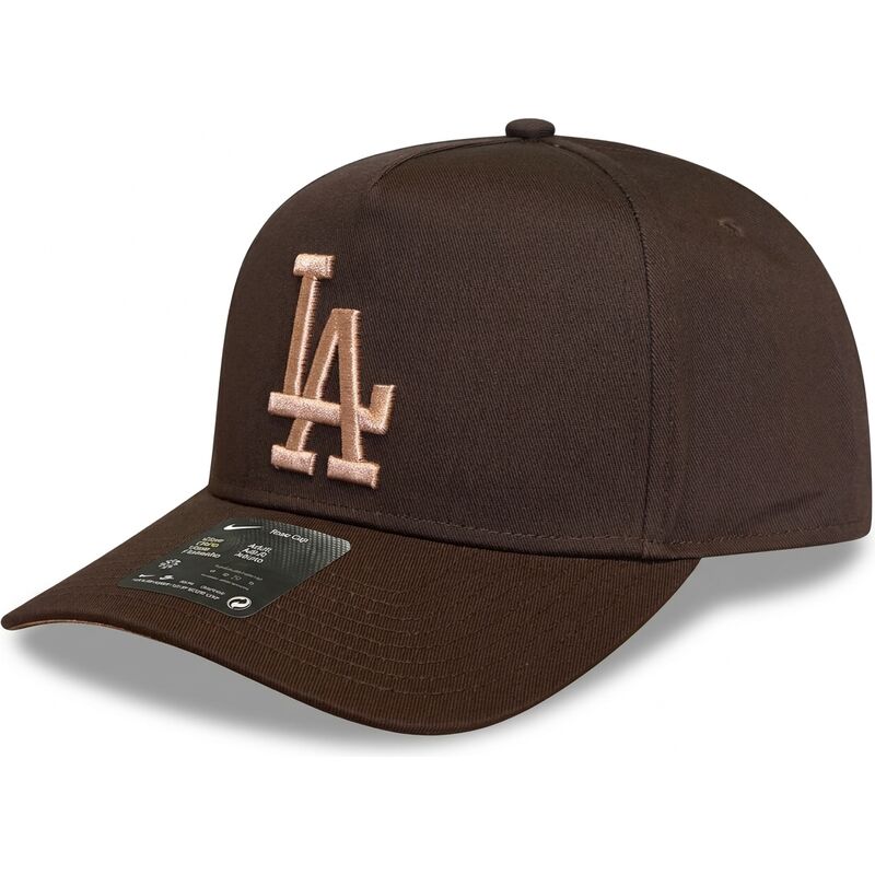 gorra-curva-marron-snapback-rise-structured-a-frame26-de-los-angeles-dodgers-mlb-de-nike